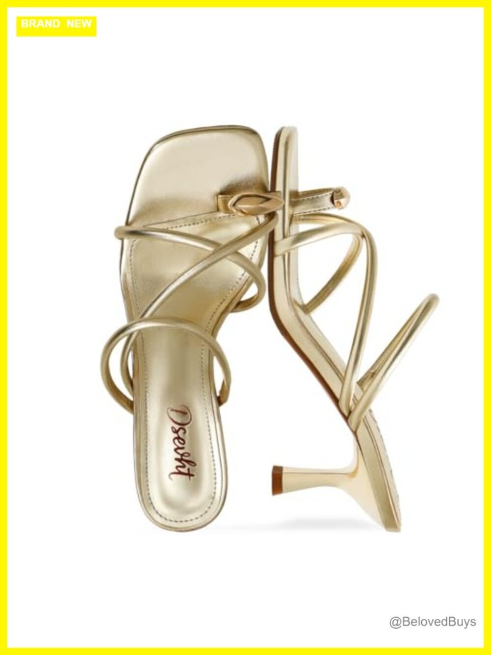Kitten Heel Sandals Strappy Toe Ring Flip Flop Square Open Toe Low Heel Dress